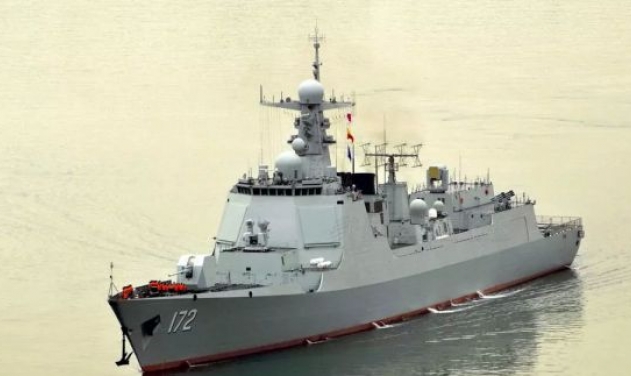 AESA-Radar Equipped Destroyer Being Prepared For Launch In Chinese Shipyard