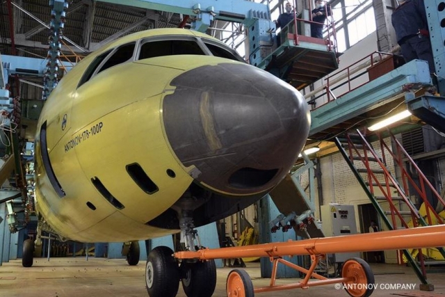 Antonov Unveils Fuselage of the first An-178-100P Transport Aircraft Developed for the Ukrainian Air Force