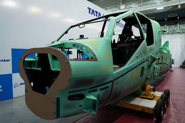 Tata Boeing Aerospace Delivers 300 AH-64 Apache Helicopter Fuselages 