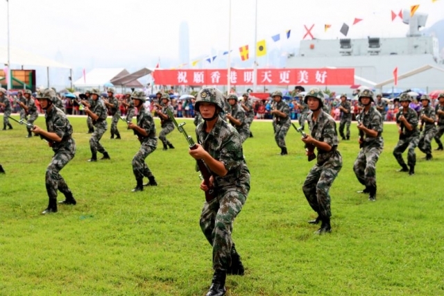 Kick-boxing Training for PLA Hong Kong Soldiers to Deal with 'Separatists’