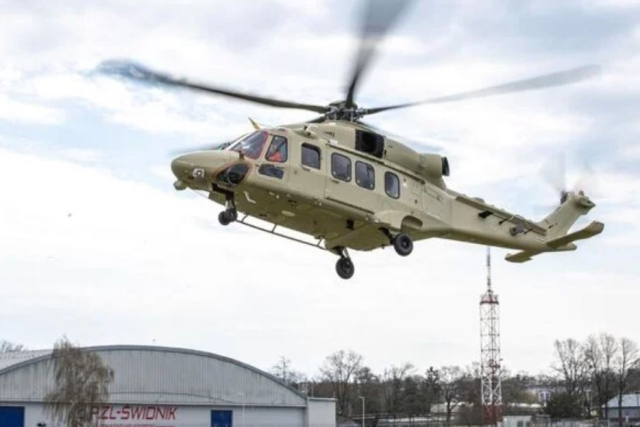 Poland’s First Locally Built AW149 Helicopter Takes Flight