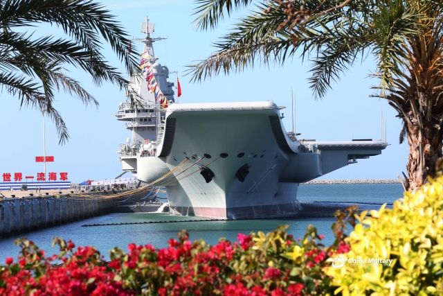 China's Shandong Carrier Heads Out For Drills With J-15 Mock-Up