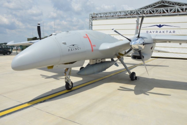 Turkey’s Akinci Combat Drone Armed with HGK-84 Bombs