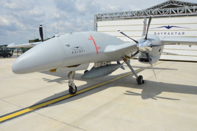 Turkey’s Akinci Combat Drone Armed with HGK-84 Bombs