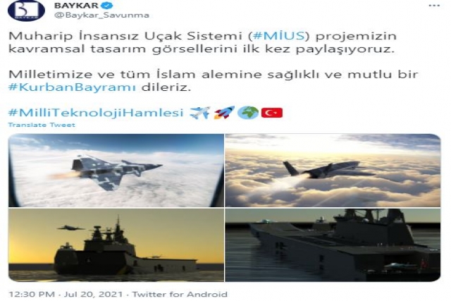 Turkey’s Baykar Unveils Concept of New Unmanned Fighter