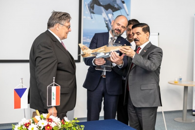 Aero Vodochody Presents Upgraded L-159 Light Combat Jet Aircraft to Iraqi Defense Minister