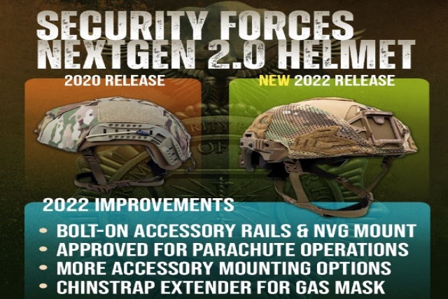 U.S.A.F. Security Forces to Get NextGen 2.0 Helmets