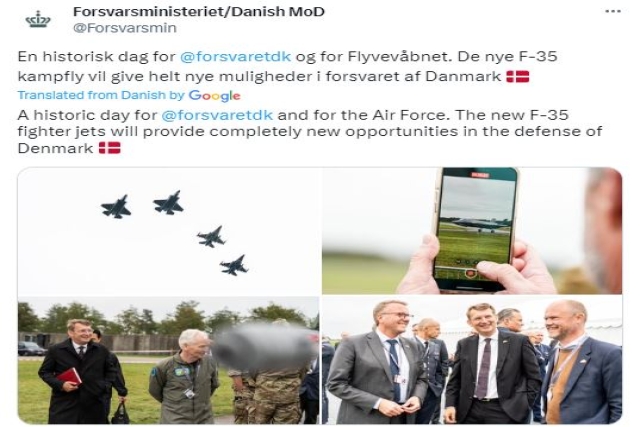 Royal Danish Air Force Receives First Four Danish F-35 Aircraft