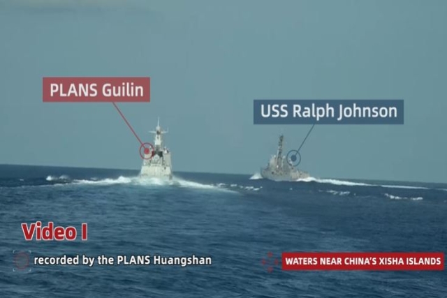 China Releases Video Showing U.S. Warship's 