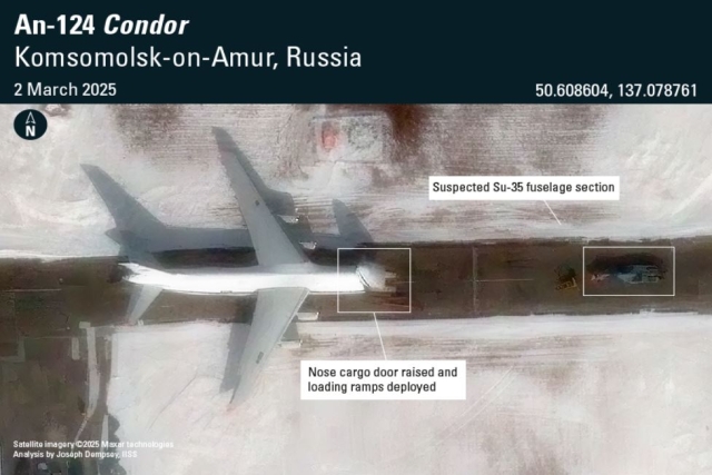 Satellite Spots Russian Su-35 Jets in Algerian Colours