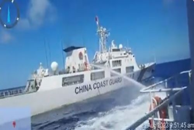 Manila Livid as Chinese Coast Guard 'Water Cannons' Philippines Supply Ship in South China Sea
