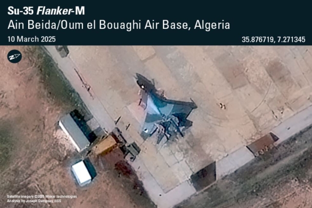 Satellite Spots Russian Su-35 Jets in Algerian Colours