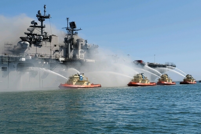 U.S. Navy Decommissions Fire-Damaged Warship
