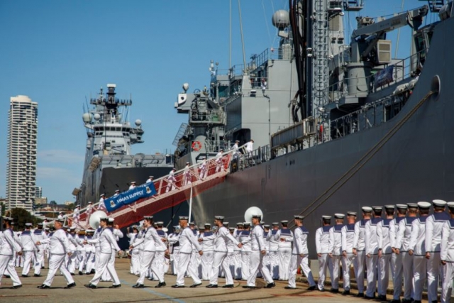 Australian Navy Commissions Auxiliary Oiler Replenishment Ship