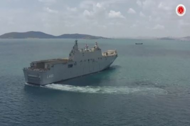 Turkey’s TCG Anadolu Amphibious Assault Ship Starts Sea Acceptance Tests