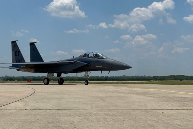 First Two U.S. F-15s Fitted with EPAWSS Electronic Warfare Systems