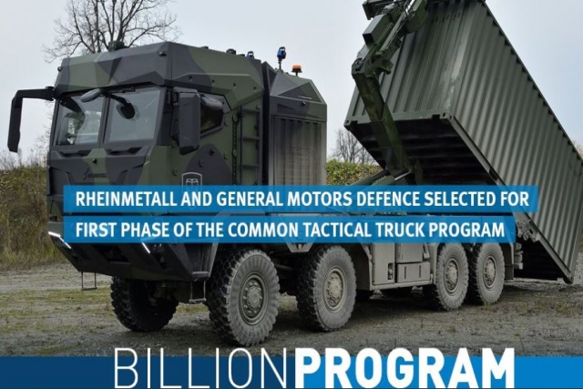 Rheinmetall, GM Defense Win Contract for First Phase of U.S. Army’s Common Tactical Truck Program