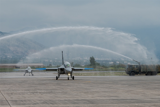 First Two M-346 Aircraft Land at Hellenic International Flight Training Center