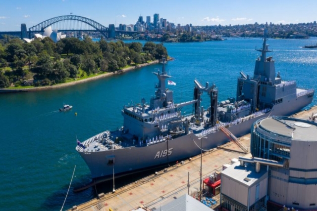 Australian Navy Commissions Auxiliary Oiler Replenishment Ship