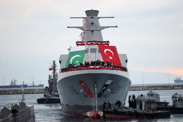 Turkish Shipyard Launches ‘Khaibar’ MILGEM Corvette for Pakistan Navy