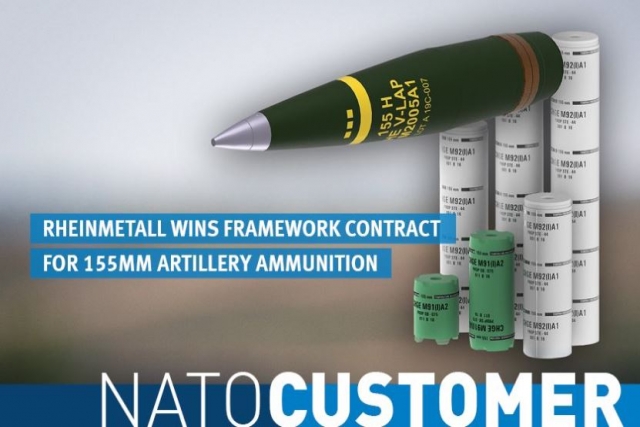 NATO Member State Orders Rheinmetall’s 155mm Artillery Ammo