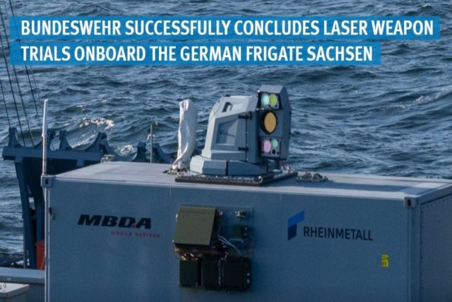 German Bundeswehr Tests Laser Weapon at Sea