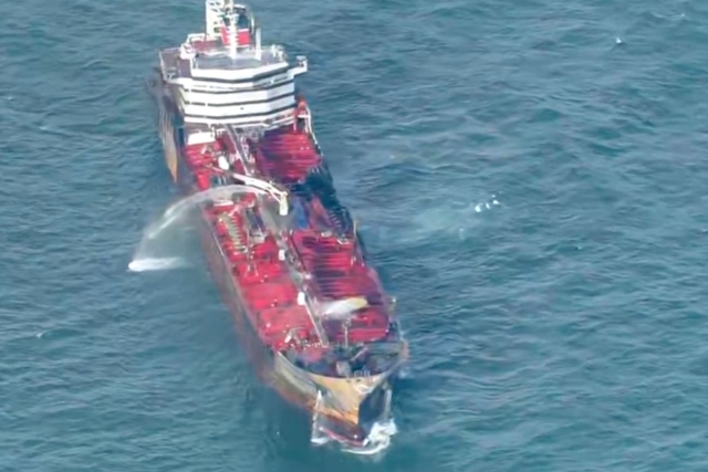 Russian Captain of Cargo Ship Arrested After it Collides With U.S. Military Tanker in North Sea