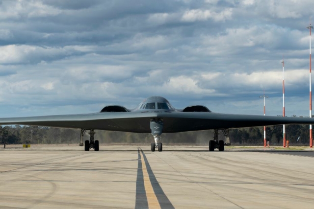 U.S.A.F. B-2 Spirit Aircraft Arrives at Australia's Amberley Base