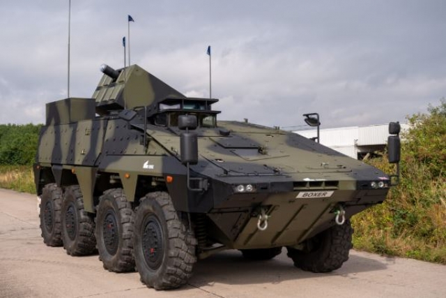 MBDA, RBSL Showcase Brimstone Missile Mounted on Boxer Armored Vehicle