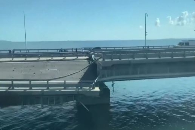 Crimea Bridge Damaged in Drone Attack