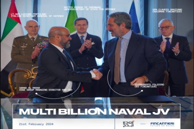 U.A.E.’s EDGE Group, Italy’s Fincantieri Announce €30B Joint Venture for Naval Manufacturing