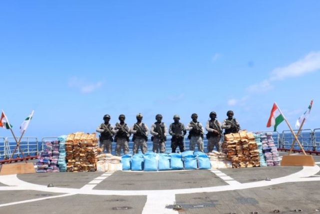 Indian Navy Carries Out First Drug Interdiction as Combined Maritime Forces Member