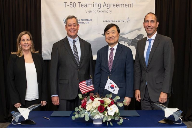 Lockheed Martin, Korea Aerospace Sign Teaming Agreement on T-50 Trainer