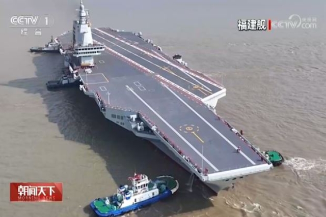 China's Third Aircraft Carrier, Fujian Commences First Sea Trial