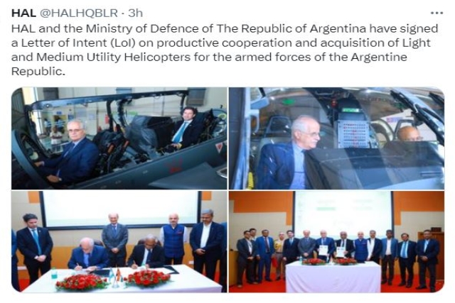 Argentina, HAL Sign Helicopter Acquisition Contract