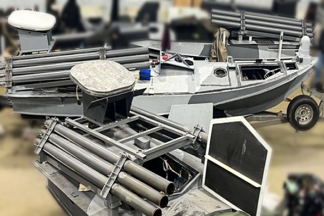 Ukrainian 'Sea Baby' USV Fitted with 122mm Grad Rocket Launchers