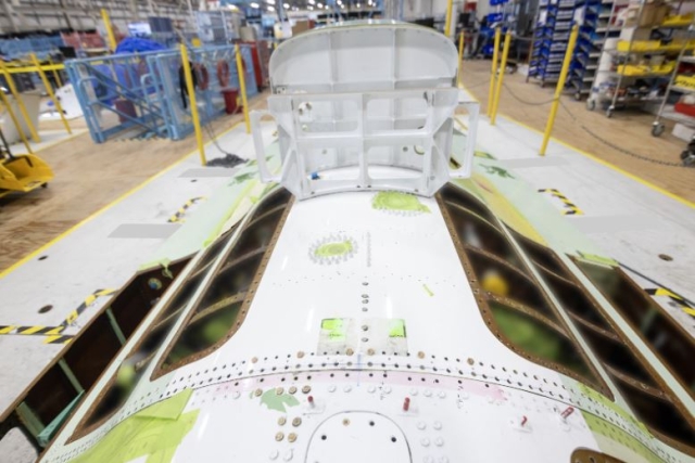 First-Ever Aft Fuselage Built by Polish PZL Mielec Mated on a F-16 Block 70/72