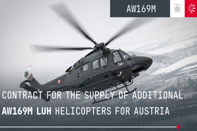 Austria Orders €304M for AW169M LUH Helicopter 