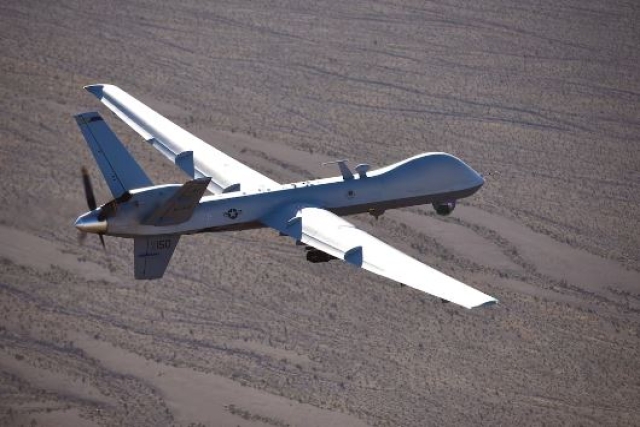 Guided Missiles Fired from German Frigate Miss U.S. MQ-9 Reaper Drone