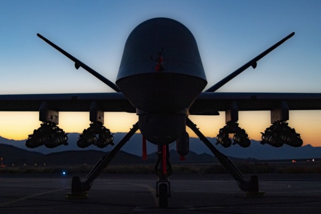 USAF MQ-9 Reaper Takes Flight with 8 Hellfire Missiles