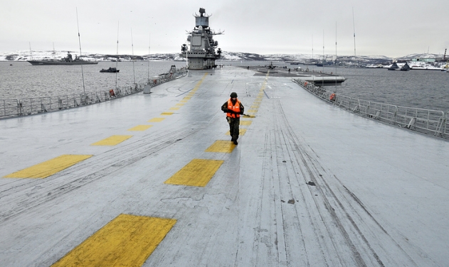  Russian Aircraft Carrier Damaged as Floating Dry dock Sinks