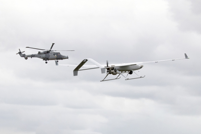 Leonardo AW159 Wildcat Crew Control UAV from Cockpit 