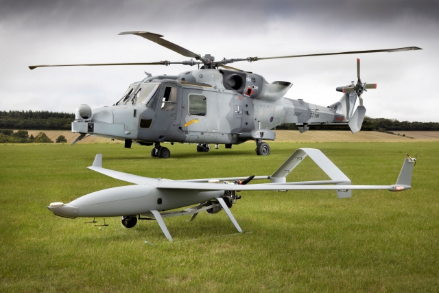 Leonardo AW159 Wildcat Crew Control UAV from Cockpit 