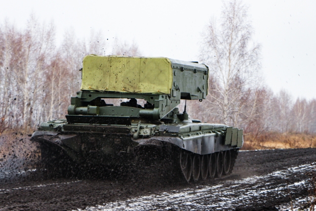 Russian Troops Receive TOS-1A Modernized Flamethrower Systems