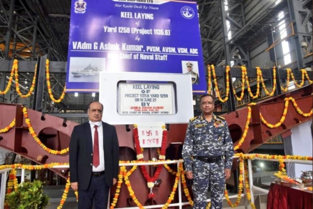 Keel of India’s Second Talwar-Class Frigate Laid