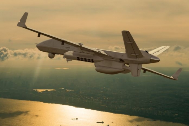 First MQ-9B Configured for Surveillance Over Open-Water Makes Flight