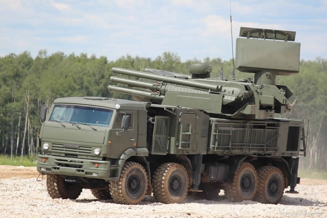 Large Scale Deployment of Russian Pantsir-S Air Defence Systems in Syria