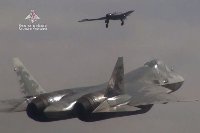 Russia’s New Stealth Drone, Su-57 Jet Team to Destroy Adversary’s Air Defenses 