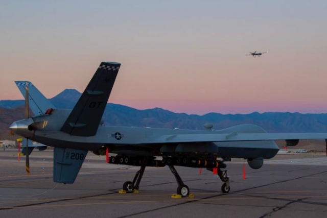 USAF MQ-9 Reaper Takes Flight with 8 Hellfire Missiles