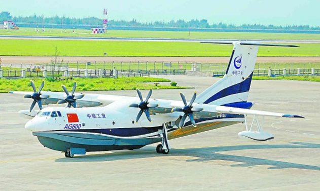 China’s AG600 Amphibious Aircraft Prepares for Take-off From Water 
